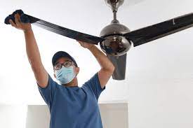 Ceiling fan cleaning