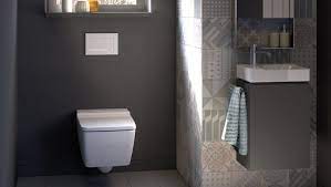 Western toilet installation (wall mounted)